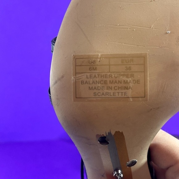 Sam Edelman Women's Black Leather Scarlette Strappy Sandal Shoe Size 6-NEW - Picture 8 of 8